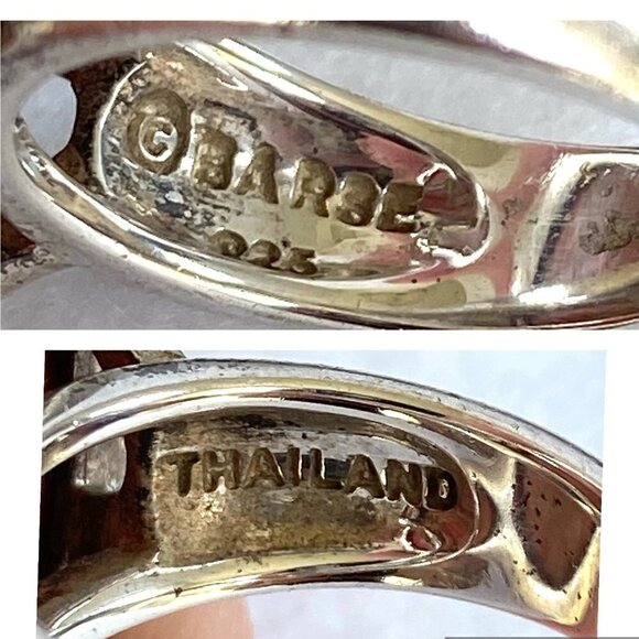 BARSE Sterling Silver 925 Thai Large 1.22" Oval Red Sponge Coral Ring Sz 6.75 - Picture 8 of 16